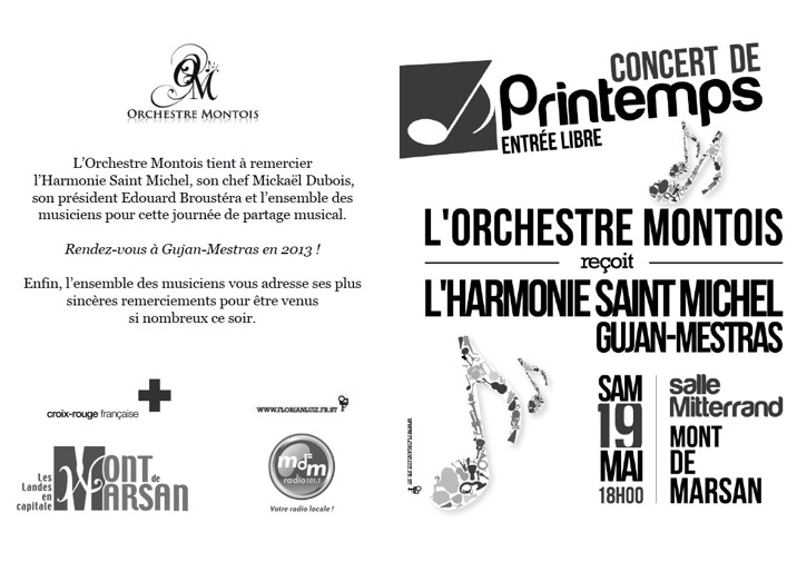 Programme concert de printemps 2012 extérieur