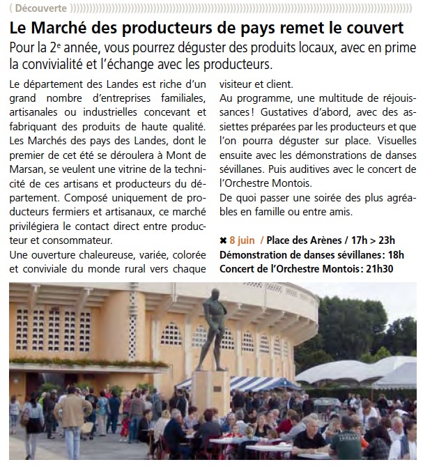 Article Marché des producteurs 2012 - M2M 22